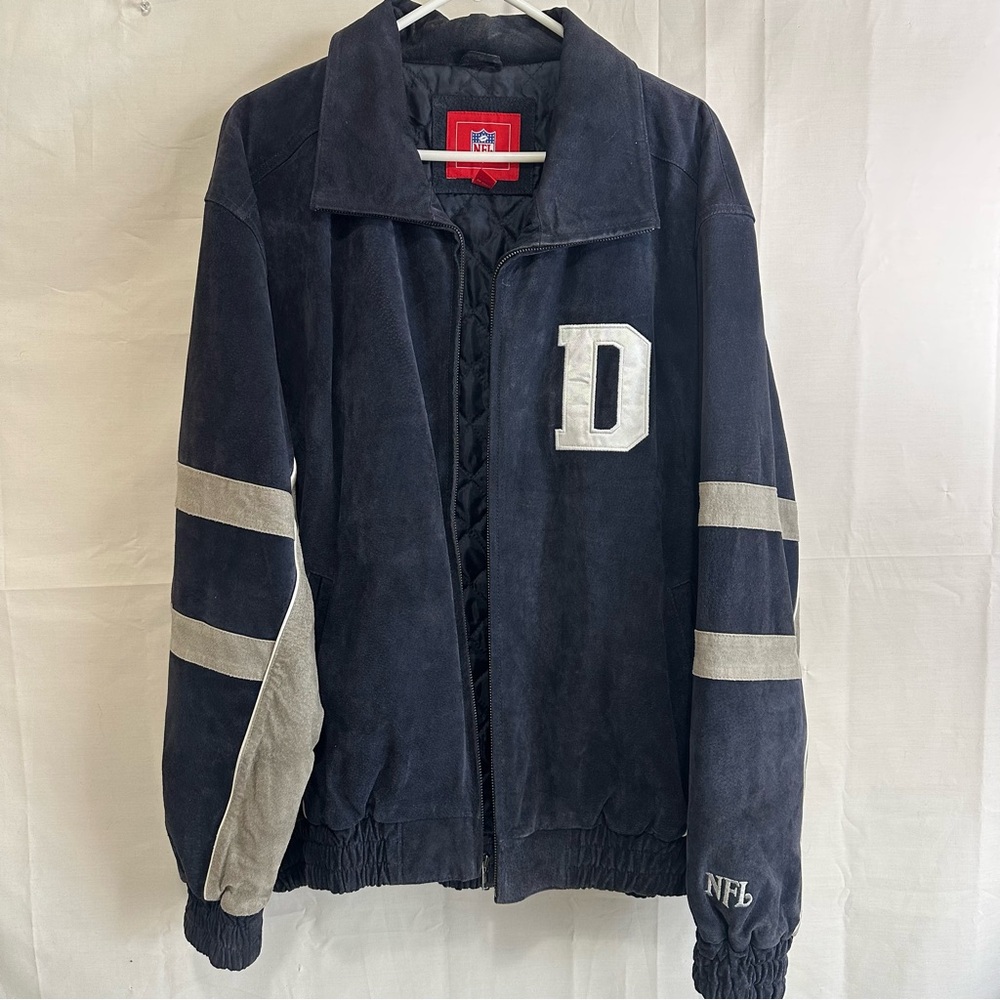 Vintage 90’s NFL Dallas Cowboys Carl Banks G-III Sports Suede Leather Jacket XL